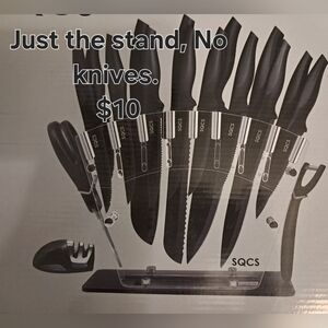 SQCS Black Acrylic Knife Stand